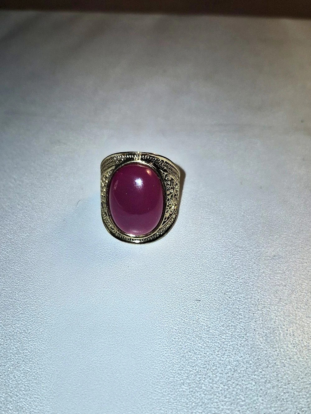 Vintage Purple Cabochon Statement Ring